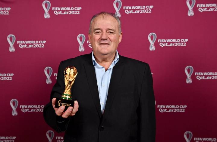 AIPS / FIFA Journalist on the Podium ceremony  - FIFA World Cup Qatar 2022