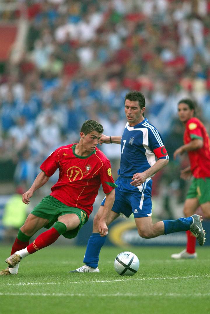 Cristiano in 2004 vs Greece