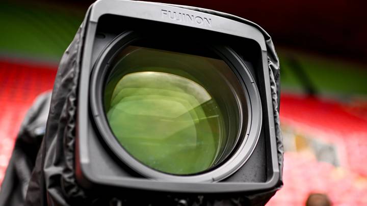 PRAGUE, CZECH REPUBLIC - JUNE 7: A general view of the stadium through a TV camera before the UEFA Europa Conference League Final 2022/23 match between ACF Fiorentina and West Ham United FC in the Eden Arena on June 7, 2023 in Prague, Czech Republic. (Photo by Ramsey Cardy - Sportsfile/UEFA via Getty Images)