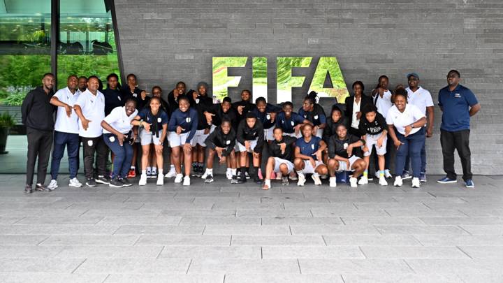 ZURICH, SWITZERLAND - JULY 12:  Namibia Women’s National Team visit at the Home of FIFA on July 12, 2024 in Zurich, Switzerland. (Photo by Harold Cunningham/FIFA)