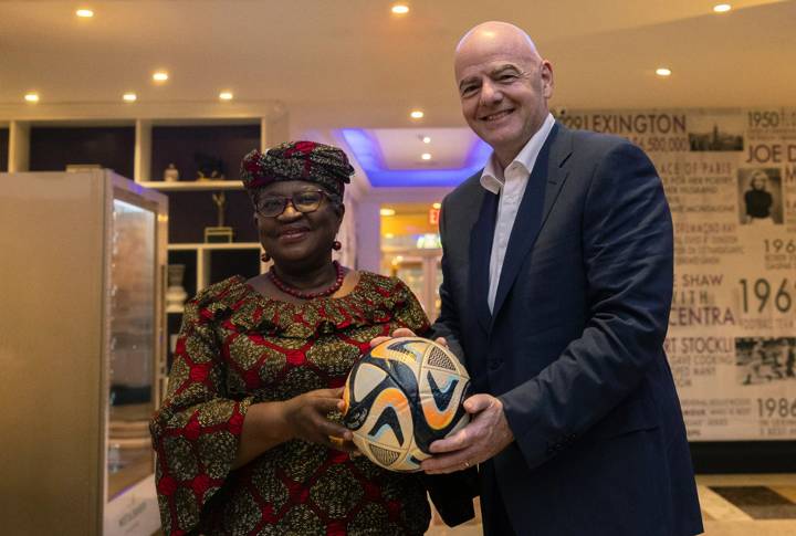  FIFA President Gianni Infantino meets with World Trade Organization General-Director Dr Ngozi Okonjo-Iweala in New York