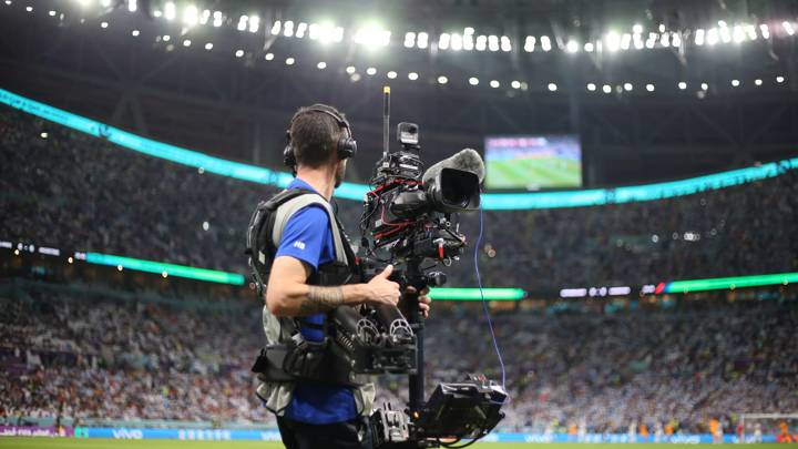 LUSAIL CITY, QATAR - DECEMBER 09: Steady Cam  during the FIFA World Cup Qatar 2022 quarter final match between Netherlands and Argentina at Lusail Stadium on December 09, 2022 in Lusail City, Qatar. (Photo by Cathrin Mueller - FIFA/FIFA via Getty Images)