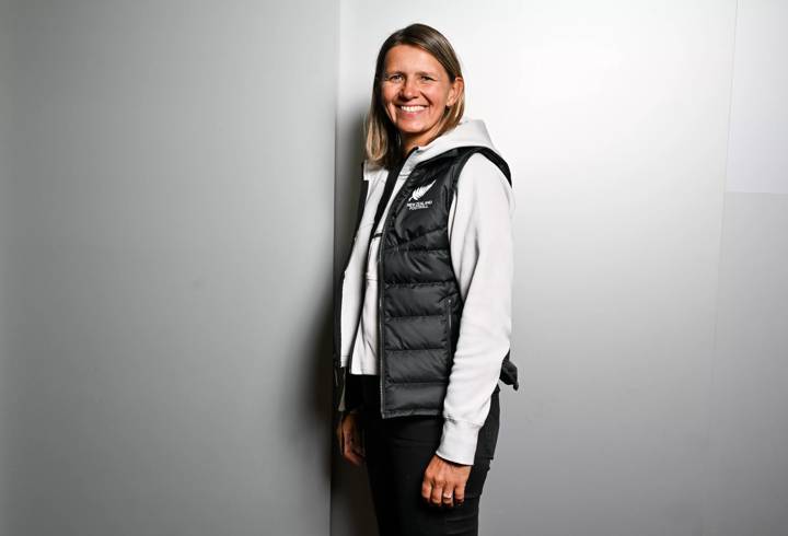 New Zealand women's national football team head coach Jitka Klimkova poses for a portrait during the Post FIFA Women's World Cup Coaches Forum 