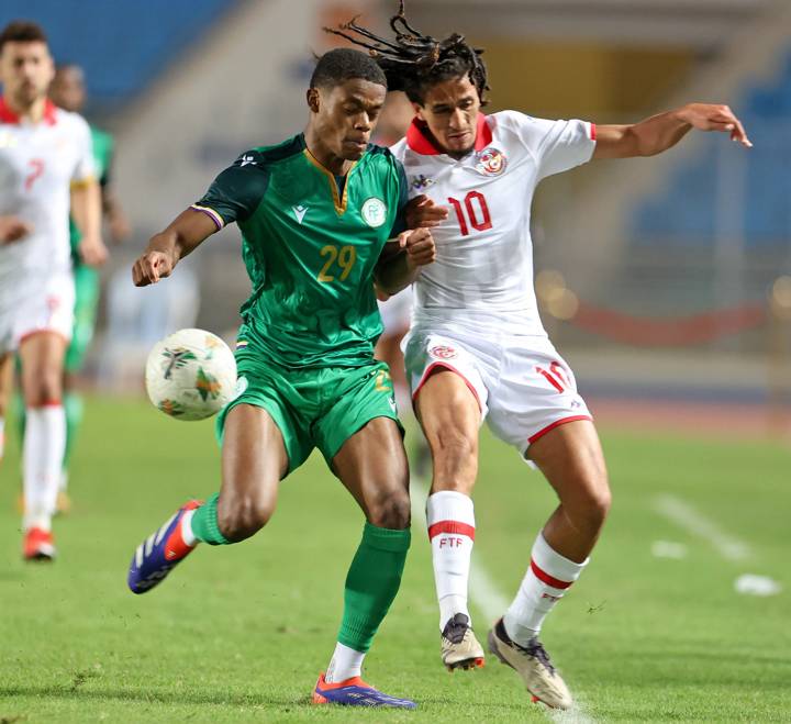 Action image from the 2025 Africa Cup of Nations Qualifiers match between Tunisia and Comoros at Hammadi Agrebi Stadium in Rades, Tunisia on 11 October 2024 ©Mehrez Toujani/BackpagePix