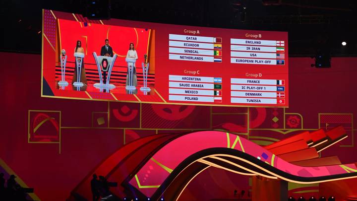 DOHA, QATAR - APRIL 01: A general view during the FIFA World Cup Qatar 2022 Final Draw at the Doha Exhibition Center on April 01, 2022 in Doha, Qatar. (Photo by Oliver Hardt - FIFA/FIFA via Getty Images)