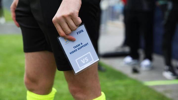 ZURICH, SWITZERLAND - MAY 09: Team A Video support card is displayed during day two of the Blue Stars/FIFA Youth Cup 2024 at the Buchlern sports complex on May 09, 2024 in Zurich, Switzerland. (Photo by Francesco Scaccianoce - FIFA/FIFA via Getty Images)