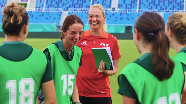 SANTO DOMINGO, DOMINICAN REPUBLIC: Bibiana Steinhaus-Webb, Head of Women’s Refereeing, during a referee training session at the FIFA U-17 Women’s World Cup Dominican Republic 2024™ on October 15th. (Photo by: Eduardo H. López - FIFA)