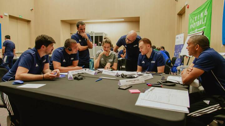 Participant at one of the sessions course for new Technical Directors at the Colombian Football Federation Technical Centre in Barranquilla