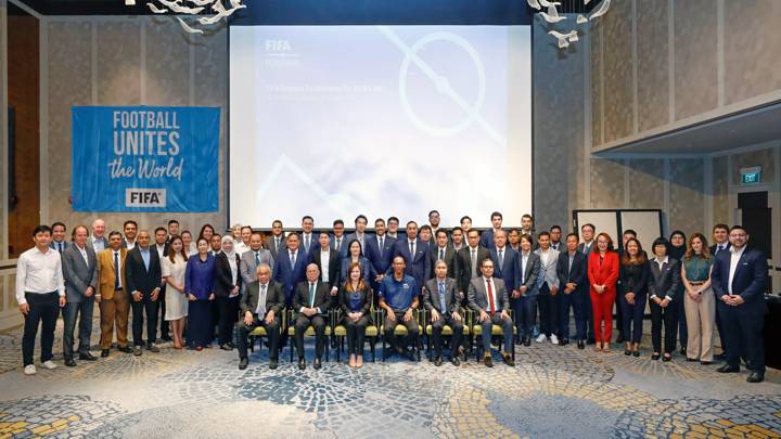 HO CHI MINH CITY, VIETNAM - MARCH 28: A group photo during the FIFA Forward 3.0 Workshop for ASEAN Member Associations on March 28, 2023 in Ho Chi Minh City, Vietnam. (Photo by Minh Hoang – FIFA/FIFA via Getty Images)