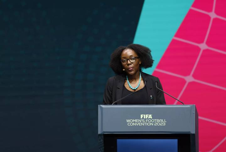 Dr. Nonhlanhla S. Mkumbuzi during the FIFA Women's Football Convention