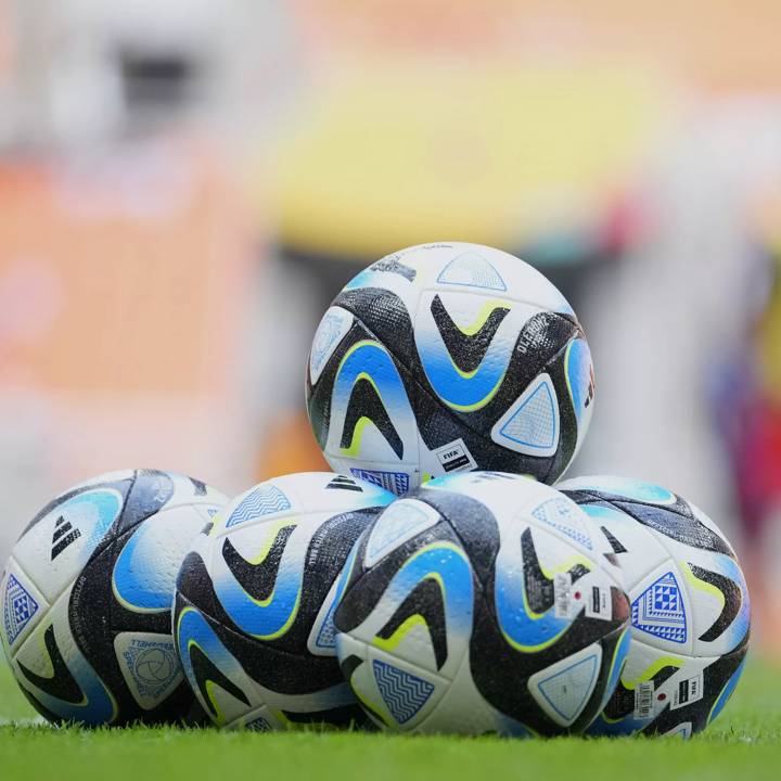 JAKARTA, INDONESIA - NOVEMBER 11: Adidas Official Match Balls are seen prior to the FIFA U-17 World Cup Group C match between New Caledonia and England at Jakarta International Stadium on November 11, 2023 in Jakarta, Indonesia. (Photo by Alex Caparros - FIFA/FIFA via Getty Images)