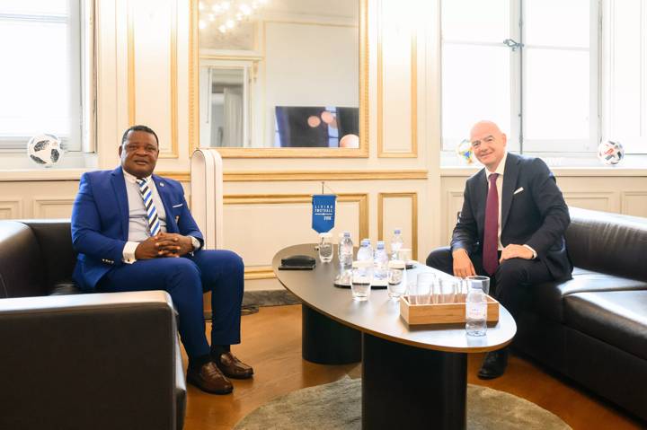 FIFA President Gianni Infantino and Equatorial Guinean Football Association President Venancio Ndong Meeting