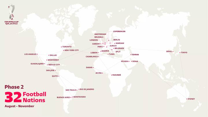 FIFA World Cup™ Trophy Tour by Coca-Cola Map