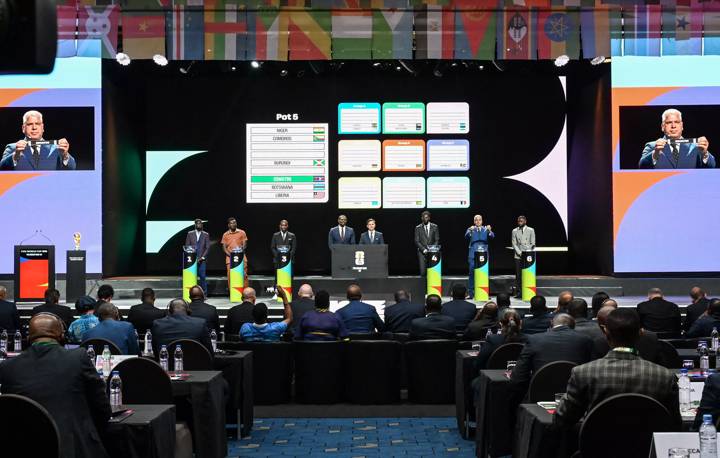 Participants attend the qualifying draw for the Africa zone of the 2026 FIFA World Cup