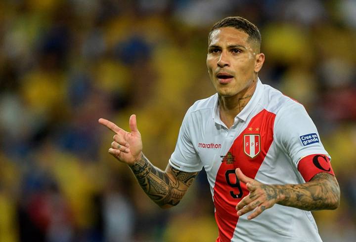 Le Péruvien Paolo Guerrero après avoir marqué sur penalty.