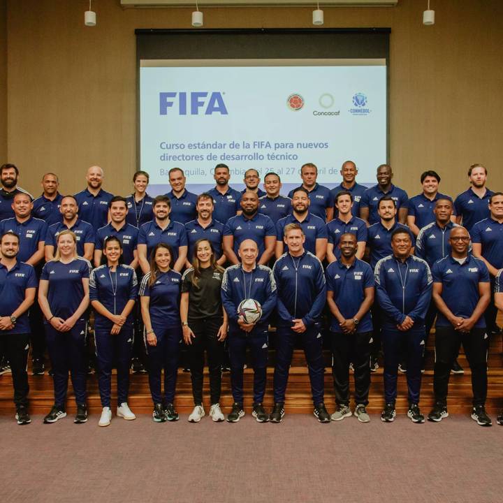 Participants from 18 Member Associations at a three-day course for new Technical Directors at the Colombian Football Federation Technical Centre in Barranquilla