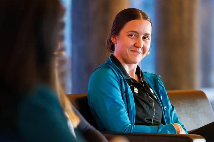 New Zealand international Michaela Foster at a FIFA Women's World Cup Trophy Tour event, Hamilton