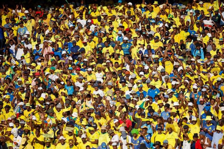 Mamelodi Sundowns fans cheer 