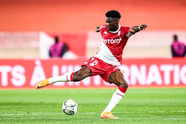 08 Aurelien TCHOUAMENI (asm) during the Ligue 1 Uber Eats between Monaco and Nice at Stade Louis II on April 20, 2022.