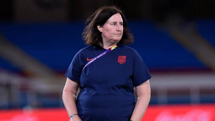 CALI, COLOMBIA - SEPTEMBER 04: Tracey Kevins, Head Coach of USA, looks on during the FIFA U-20 Women's World Cup Colombia 2024 match between Morocco and USA at Estadio Pascual Guerrero on September 04, 2024 in Cali, Colombia. (Photo by Gabriel Aponte - FIFA/FIFA via Getty Images)