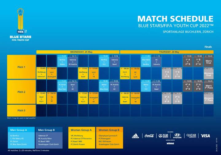 Blue Stars 2022 - Match Schedule