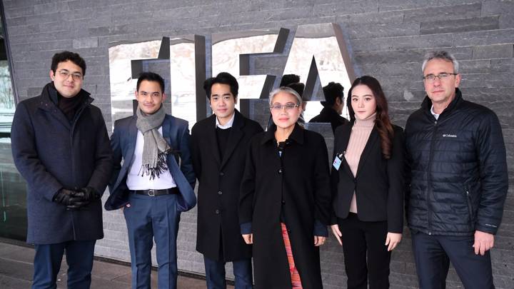 Representatives of FA Thailand and the National Sports Development Fund visit FIFA 