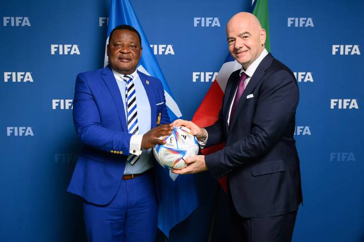 FIFA President Gianni Infantino and Equatorial Guinean Football Association President Venancio Ndong Meeting