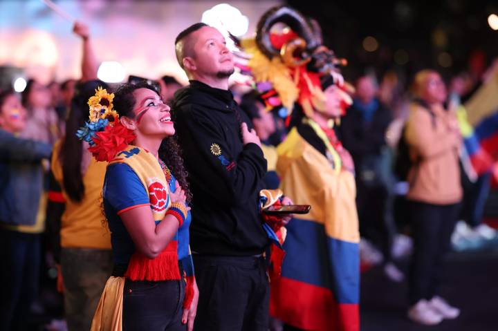 Colombian fans enjoy the FIFA Women's World Cup Australia & New Zealand 2023 Fan Fests in Sydney