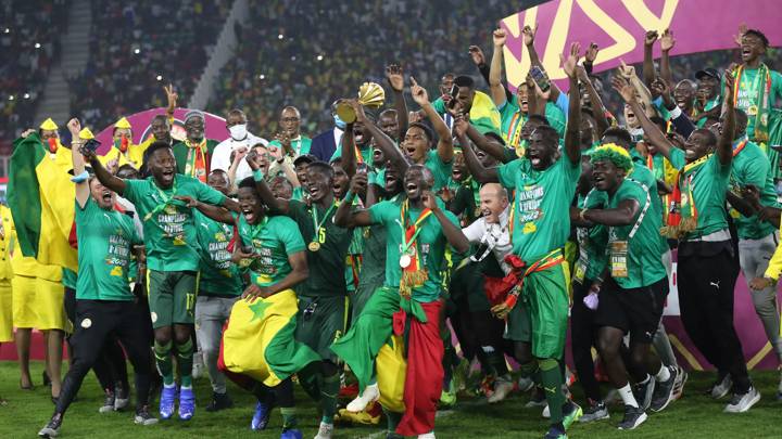 Senegal winners of the 2021 Africa Cup of Nations Afcon Finals Final match between Senegal and Egypt held at Olembe Stadium in Yaounde, Cameroon on 06 February 2022 ©Samuel Shivambu/BackpagePix