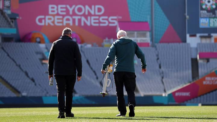 Auckland, New Zealand - August 03: Pitch Turnaround at Eden Park on August 03, 2023 in Auckland / Tamaki Makaurau. (Photo by Jan Kruger - FIFA/FIFA via Getty Images)