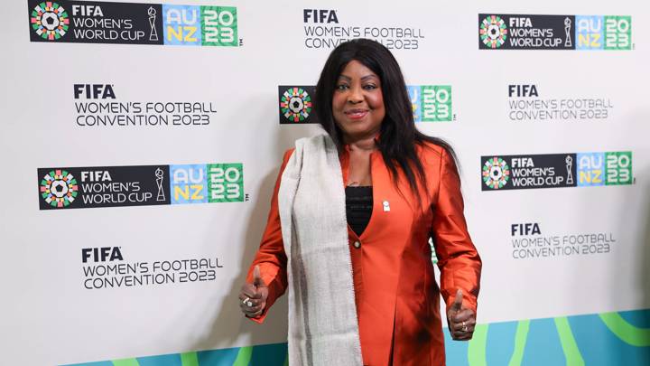 SYDNEY, AUSTRALIA - AUGUST 18: FIFA Secretary General Fatma Samoura during the FIFA Women's Football Convention at the International Convention Centre, Darling Harbour on August 18, 2023 in Sydney / Gadigal, Australia. (Photo by Maja Hitij - FIFA/FIFA via Getty Images)