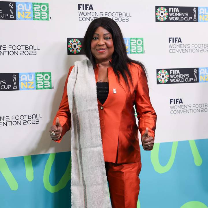 SYDNEY, AUSTRALIA - AUGUST 18: FIFA Secretary General Fatma Samoura during the FIFA Women's Football Convention at the International Convention Centre, Darling Harbour on August 18, 2023 in Sydney / Gadigal, Australia. (Photo by Maja Hitij - FIFA/FIFA via Getty Images)