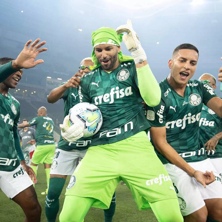  Final Brazil Cup 2020, Palmeiras versus Gremio Patrick de Paula, Weverton and Renan of Palmeiras celebrates winner after the match / PRESSINPHOTO Copyright: xx DE20210307_040