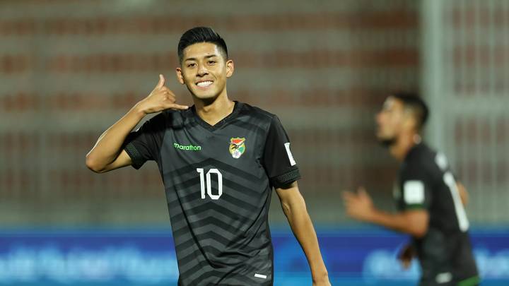 ANNABA, ALGERIA - MARCH 25: Ramiro Vaca Ponce of Bolivia celebrates scoring his team's first goal during the FIFA Series 2024 Algeria match between Bolivia and Andorra at Stade 19 Mai 1956 on March 25, 2024 in Annaba, Algeria. (Photo by Richard Pelham - FIFA/FIFA via Getty Images)