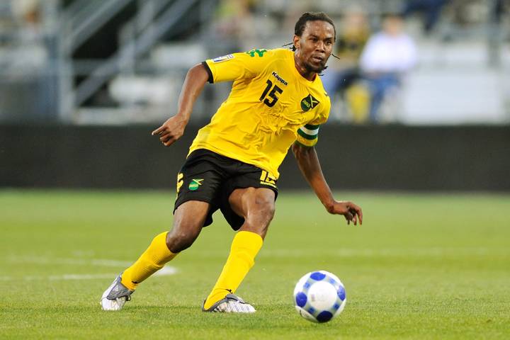  Ricardo Gardner #15 of Jamaica controls the ball against Costa Rica in a CONCACAF Gold Cup match at Crew Stadium on July 7, 2009 in Columbus, Ohio.