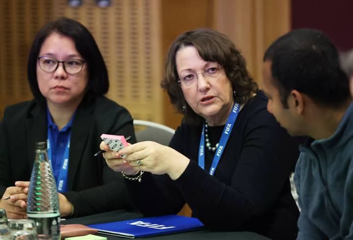 FIFA Council Member and NZ Football President Johanna Wood at a FIFA Guardians Residential seminar