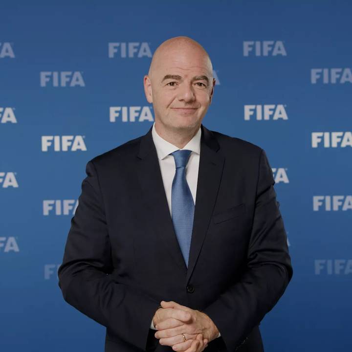 FIFA President Gianni Infantino delivering a video message to the UN Climate Change Conference of the Parties (COP26)