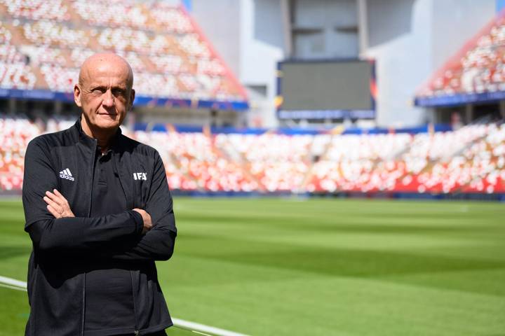 Pierluigi Collina at a FIFA Semi-Automated Offside Technology Demonstration