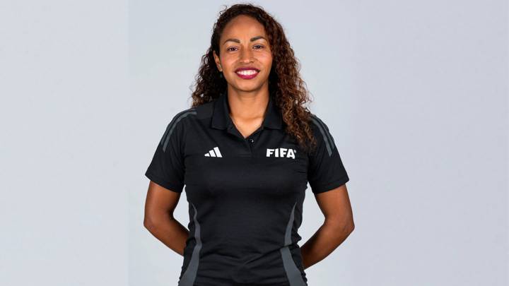 SANTO DOMINGO, DOMINICAN REPUBLIC - OCTOBER 15: Referee Alejandra Quisbert poses for a portrait during the FIFA U-17 Women's World Cup Dominican Republic 2024 Portrait Session on October 15, 2024 in Santo Domingo, Dominican Republic. (Photo by Buda Mendes - FIFA/FIFA via Getty Images)