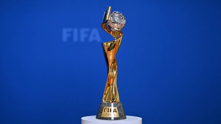 ZURICH, SWITZERLAND - MARCH 31: FIFA Women's World Cup trophy is displayed during the FIFA Women's World Cup Australia New Zealand 2023 Host Cities Announcement at the FIFA on March 31, 2021 in Zurich, Switzerland. (Photo by Harold Cunningham/FIFA)