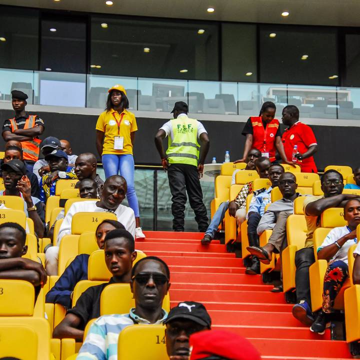 DAKAR, SENEGAL - JULY 30:  Fans during the 2023 Africa Nations qualifier (CHAN) match between Senegal and Liberia on July 30, 2022 in Dakar, Senegal. (Photo by Segun Ogunfeyitimi - FIFA/FIFA via APO)