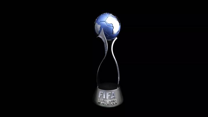 MONTEVIDEO, URUGUAY - NOVEMBER 28: FIFA U17 Women's World Cup Trophy is pictured during the FIFA U-17 Women's World Cup Uruguay 2018 on November 28, 2018 in Montevideo, Uruguay. (Photo by Hector Vivas - FIFA/FIFA via Getty Images)