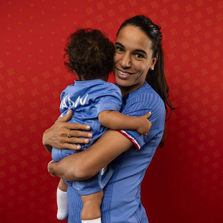 SYDNEY, AUSTRALIA - JULY 16: Amel Majri of France poses for a portrait during the official FIFA Women's World Cup Australia & New Zealand 2023 portrait session on July 16, 2023 in Sydney, Australia. (Photo by Maddie Meyer - FIFA/FIFA via Getty Images)