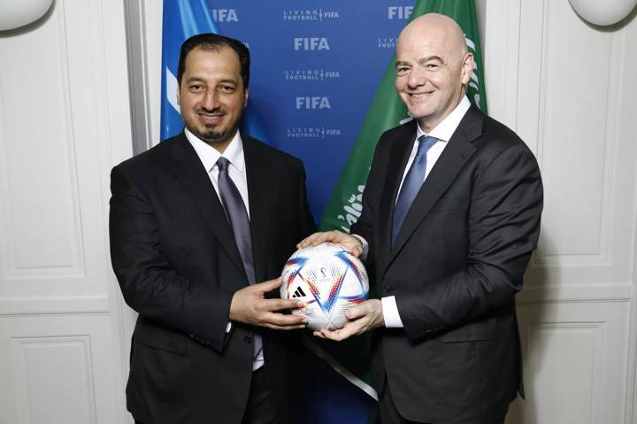 FIFA President Gianni Infantino Meeting with Saudi Arabian Football Federation President Yasser Al Misehal