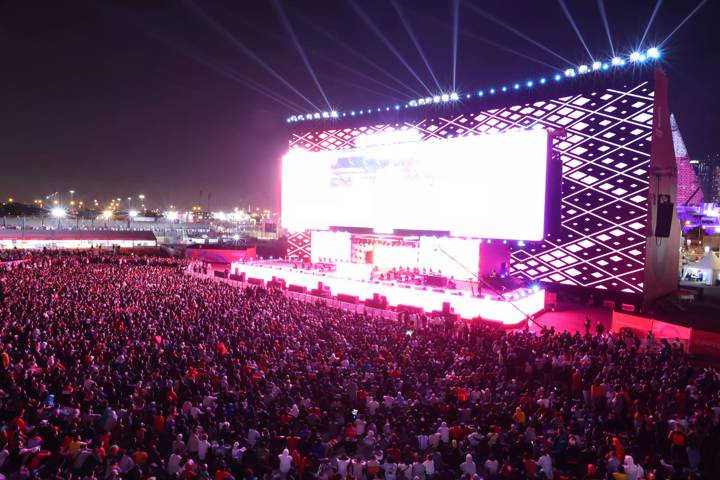 A general view of the FIFA World Cup 2022 Qatar FIFA Fan Festival