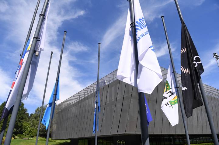 Flags at Half-Mast at Home of FIFA, Mourning Former FIFA President ad interim Issa Hayatou