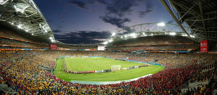 A general view of Stadium Australia during the AFC Asian Cup.