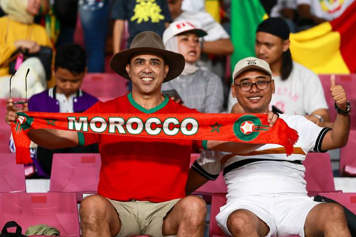  Fans of Morocco show their support prior to the FIFA U-17 World Cup Quarter Final