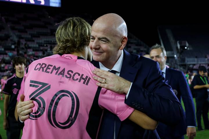 FORT LAUDERDALE, FLORIDA - OCTOBER 19: FIFA President Gianni Infantino during FIFA Club World Cup Miami Announcement x MLS at Chase Stadium on October 19, 2024 in Fort
Lauderdale, Florida. (Photo by Eva Marie Uzcategui - FIFA/FIFA via Getty Images)