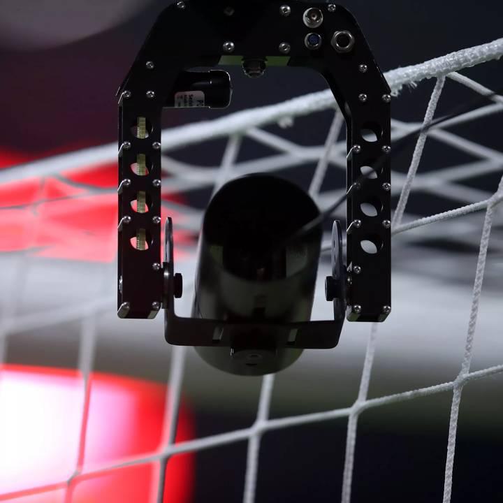 MAINZ, GERMANY - NOVEMBER 29: A TV camera is seen during the Bundesliga match between 1. FSV Mainz 05 and TSG Hoffenheim at Opel Arena on November 29, 2020 in Mainz, Germany. (Photo by Alex Grimm/Getty Images)